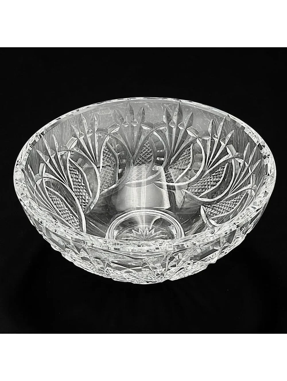 Vtg Waterford Seahorse Footed Bowl Lismore Style Cut Crystal Centerpiece 6 Inch